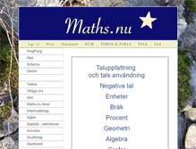 Tablet Screenshot of maths.nu